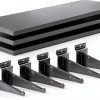 Alffun Wooden Slatwall Shelves 3-Pack 16x6 Black with Metal Brackets-0