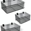 Metal Mesh Hanging Bins Kokone Slatwall Storage 3 Pack Black-1