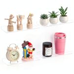 Slatwall Shelves Yalikop 10x4 Inch Clear Acrylic 4 Pack Organizer-0