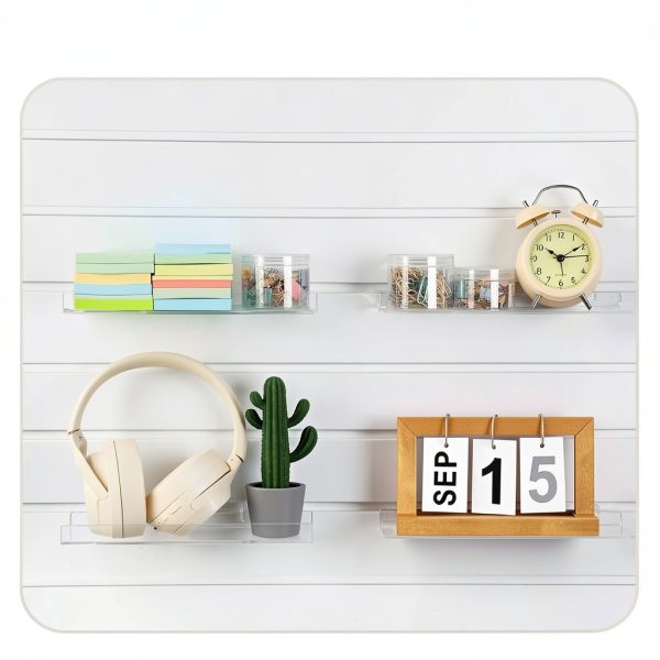 Slatwall Shelves Yalikop 10x4 Inch Clear Acrylic 4 Pack Organizer-2