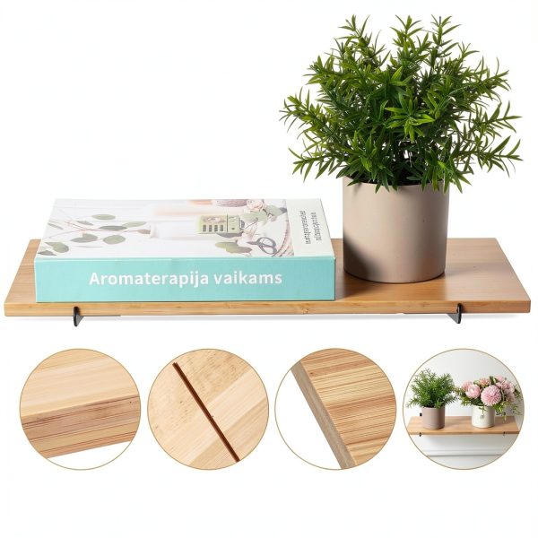 Slatwall Shelves 4-Piece Set SMAODSGN Brackets Wood Boards 15x5.98-2