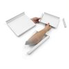 Maitys 4 Pack 8 x 4.3 Inch Slatwall Shelves White Plastic with Fence-4
