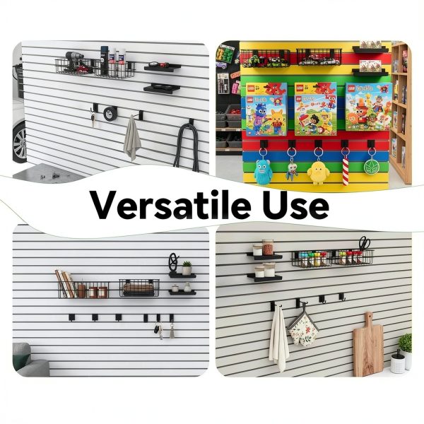 Slatwall Accessories Kit 30PCS XINWXSS Heavy Metal Shelves and Baskets-7
