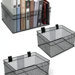 Metal Mesh Hanging Bins Kokone Slatwall Storage 3 Pack Black-0