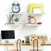 Maitys 4 Pack 8 x 4.3 Inch Slatwall Shelves White Plastic with Fence-6