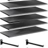 Wood Slatwall Shelves WETOECOTEC Black 24×12 in Powder Coated Shelf-0