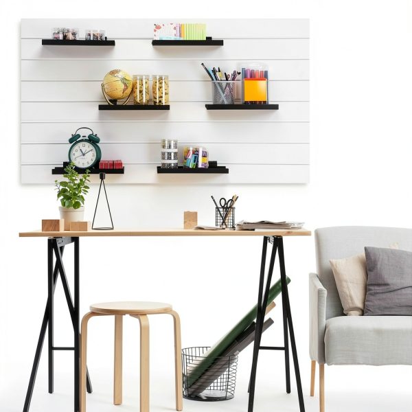 Slatwall Shelves DoubleFill 12 Pack Heavy Duty Metal 10 x 4.3 in Black-6