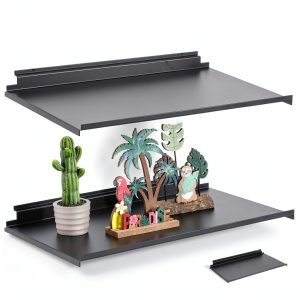 Slatwall Shelves Shimeyao 4-Pack Black Metal 17x10 in Display-0