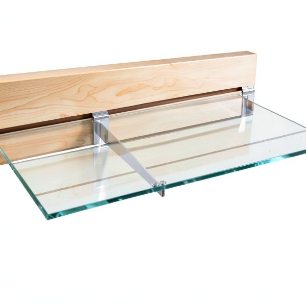 Tempered Glass Shelf SSWBasics 14" W x 48" L Heavy‑Duty Polished-3