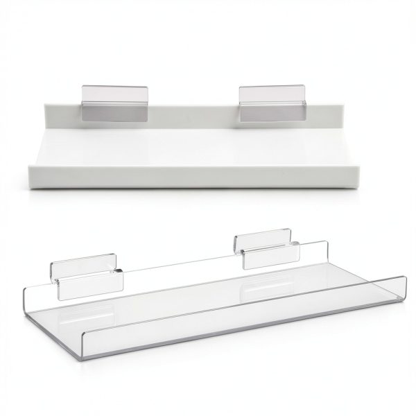 Slatwall Shelves Yalikop 10x4 Inch Clear Acrylic 4 Pack Organizer-1