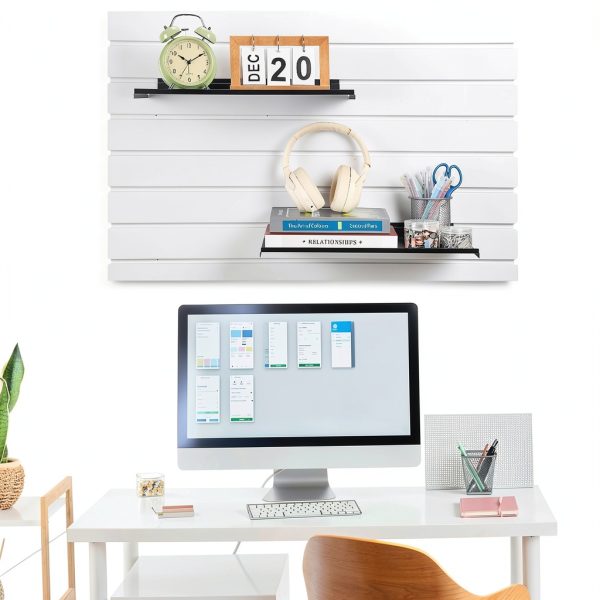 Slatwall Shelves Shimeyao 4-Pack Black Metal 17x10 in Display-5
