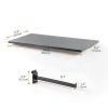 Wood Slatwall Shelves WETOECOTEC Black 24×12 in Powder Coated Shelf-2