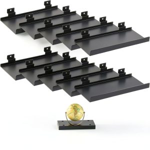 Slatwall Shelves DoubleFill 12 Pack Heavy Duty Metal 10 x 4.3 in Black-0