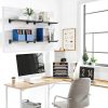 Wood Slatwall Shelves WETOECOTEC Black 24×12 in Powder Coated Shelf-1