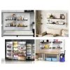Wood Slatwall Shelves WETOECOTEC Black 24×12 in Powder Coated Shelf-4