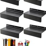 Slatwall Shelves 6 Pack Acshio Heavy Duty Black Metal 9x4-0
