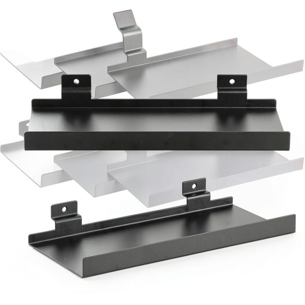 Slatwall Shelves DoubleFill 12 Pack Heavy Duty Metal 10 x 4.3 in Black-2