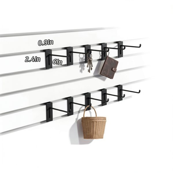 Slatwall Accessories Kit 30PCS XINWXSS Heavy Metal Shelves and Baskets-4