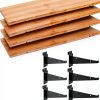 Slatwall Shelves 4-Piece Set SMAODSGN Brackets Wood Boards 15x5.98-0