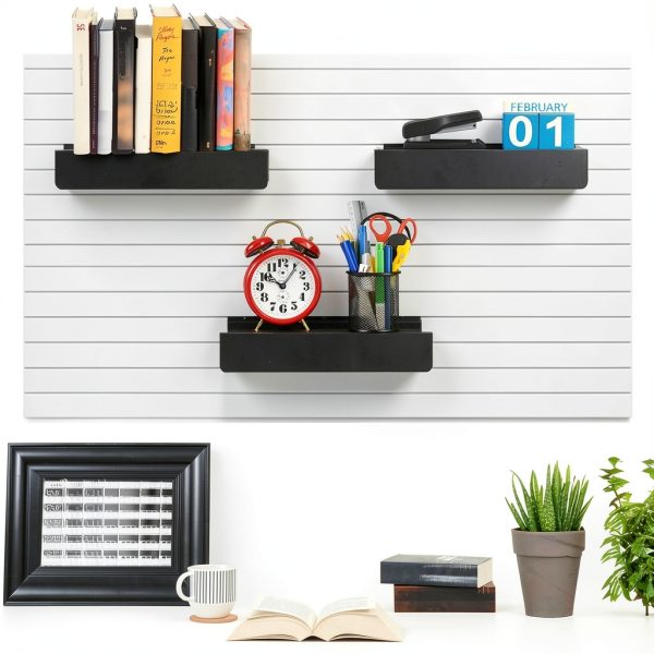 Slatwall Shelves 6 Pack Acshio Heavy Duty Black Metal 9x4-1