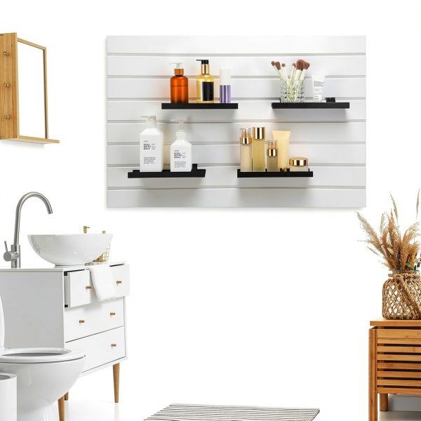 Slatwall Shelves DoubleFill 12 Pack Heavy Duty Metal 10 x 4.3 in Black-5