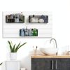 Metal Mesh Hanging Bins Kokone Slatwall Storage 3 Pack Black-6
