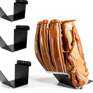 Baseball Glove Shelf Holder OOWDN – 3‑Piece Wall Rack, Powder‑Coated-0