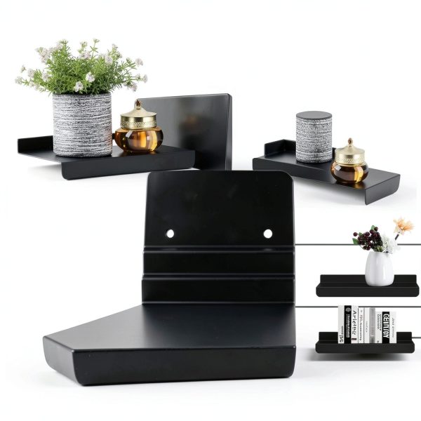 10X4.3 Inch Slatwall Shelves 8-Pack SNOGSWOG Black Metal Display-6