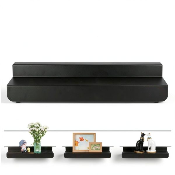 10X4.3 Inch Slatwall Shelves 8-Pack SNOGSWOG Black Metal Display-4