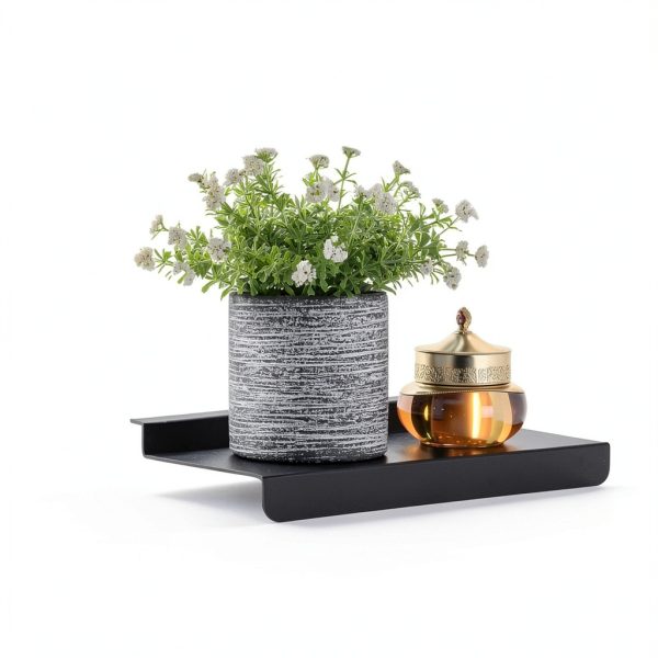 10X4.3 Inch Slatwall Shelves 8-Pack SNOGSWOG Black Metal Display-2